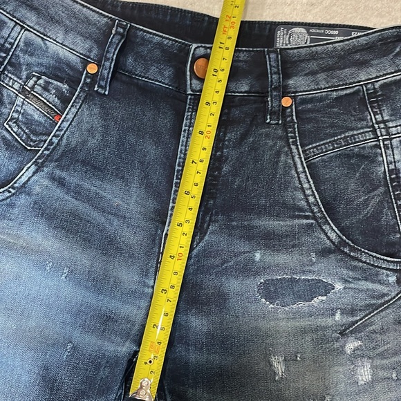 Diesel Fayza -Ne Denim + Sweatpants. With Rose gold hardware. - Picture 5 of 12